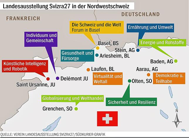 Stein bei Säckingen ist einer von mehreren Orten in der Nordwestschweiz, darunter Basel, die gemeinsam die Landesausstellung durchführen ...