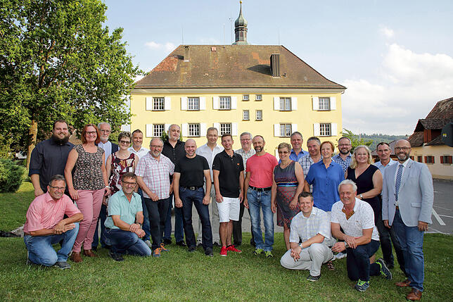 2019: Strahlende Räte – 45 Jahre später. Unser BIld zeigt den bis Juli 2019 amtierenden Gemeinderat.