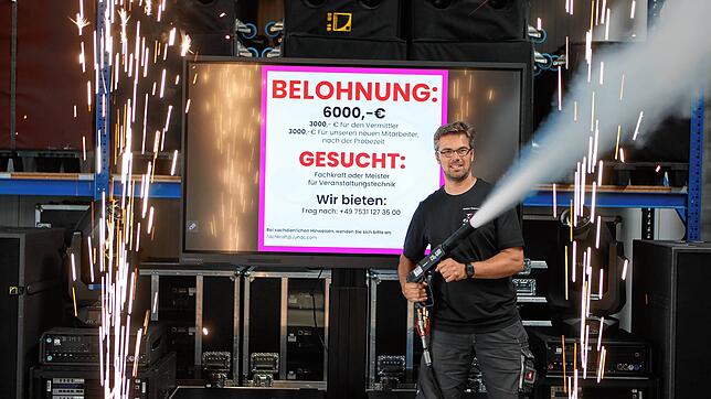 Ungewöhnliche Wege in der Mitarbeiter-Akquise geht Christian Widmann von J&C Veranstaltungstechnik.