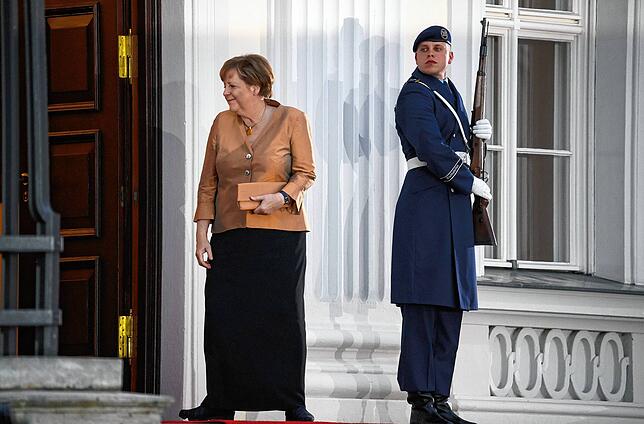 Angela Merkel, Bundeskanzlerin a.D., kommt zum Staatsbankett