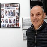 Mit diesen Fotokollagen erinnert Tiziano Pampanin an die Familien- und Firmengeschichte.