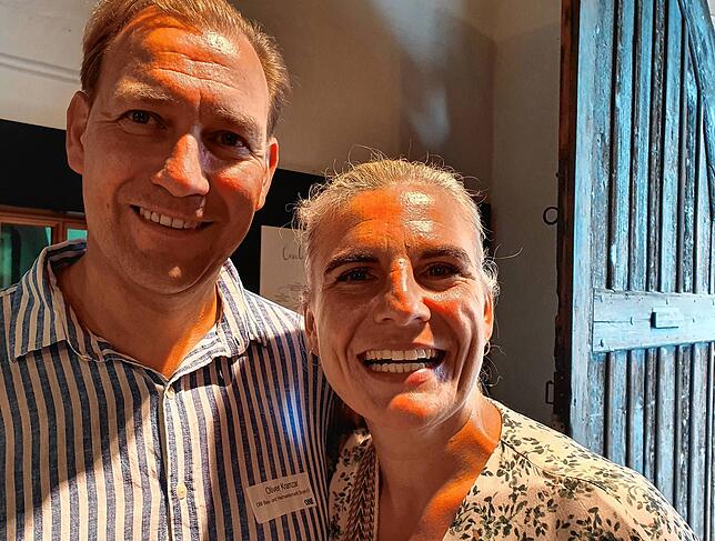 Oliver Kramzar, Geschäftsführer für die Obi-Märkte in der Region Überlingen/Singen, und seine Frau Janine Kramzar.