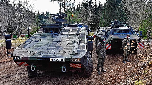 Im April 2021 präsentierte das Donaueschinger Jägerbataillon im Weißwald bei Tannheim seine Übungseinheiten.