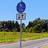 300 Meter beidseitiger Radweg, wie er sein soll: Vier Meter breit erstreckt sich dieses Stück Radfahridyll parallel zur B&nbsp;31 und ...