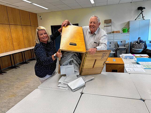 Kurz nach Schließung der Wahllokale um 18 Uhr begann im Wahllokal in der Bad Säckinger Werner-Kirchhofer-Realschule die Auszählung der ...