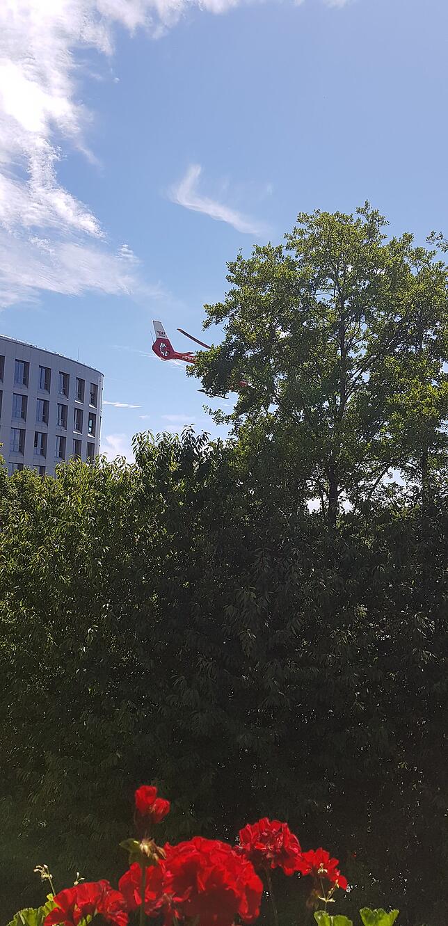 Auch der Rettungshubschrauber war nach dem Unfall im Einsatz.