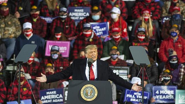 US-Präsident Donald Trump spricht Ende September auf einer Wahlkampfveranstaltung im US-Bundesstaat Minnesota.