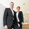 Stefan Aust und Christa Bader, Vorstandsmitglieder der Volksbank Hochrhein, blicken beim Bilanzpressegespräch auf ein solides Jahr ...