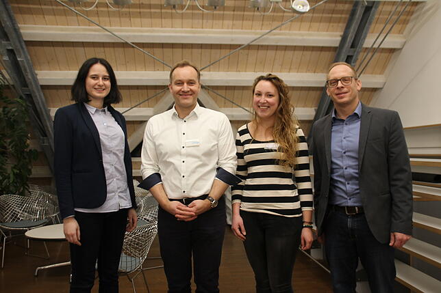 Sie setzen sich für eine Jugendbeteiligungsapp in Bodman-Ludwigshafen ein (von links): Anna-Maria Skoric, Matthias Weckbach, Svenja ...