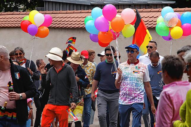 Bild 3: Der Überlinger CSD in Bildern, und dazwischen eine kleine Gruppe AfD