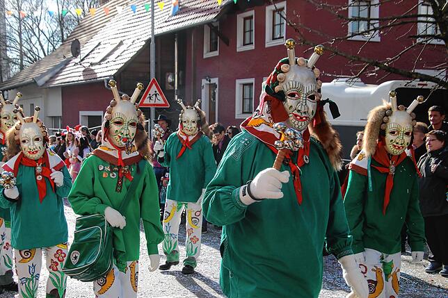 Tausende Narren und Fasnachtsfreunde feierten ausgelassen beim Narrentreffen in Schwerzen. Höhepunkt war der große Fasnachtsumzug am ...