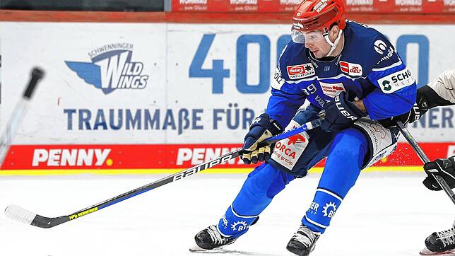 Zach Senyshyn erzielte in Klagenfurt den ersten Schwenninger Treffer.