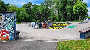 Der Skatepark im Herzen: Hier möchte die Stadt weitere Angebote für Jugendlichen errichten – und eigentlich auch für Kinder.