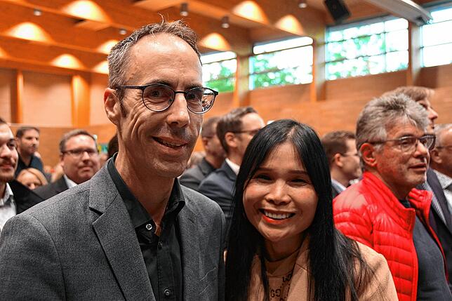 Frank Harsch, hier mit Partnerin Thanaporn Reihle, bekam die meisten Stimmen von den Engener Bürgern.