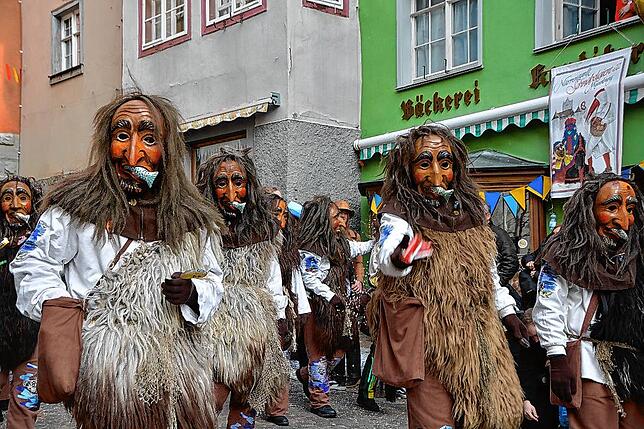 Bild 7: Bilder vom Narrenbaumstellen in Meersburg