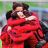 Die Spieler des SV Jestetten beim gemeinsamen Jubel in der Partie gegen den FC Wittlingen