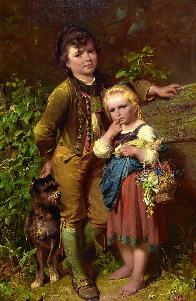 Jakob Grünenwald (1821–1896), „Die Kinder des Künstlers“, 1860.
