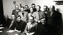 Der Gemeinderat der Gesamtgemeinde Deggenhausertal im Jahre 1972 (sitzend, von links): Alfons Stotz, Rupert Metzler, Alois Waizenegger, ...