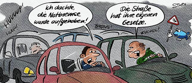 Bild 26: Die Karikatur der Woche: Wie weit weg ist noch zu nah dran?