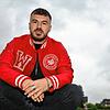 Fabian Bader beim Fototermin im Mettnaustadion des FC Radolfzell, wo er am Freitagabend mit seinem neuen Verein, dem FC ...