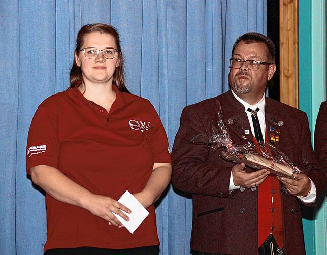 Kathrin Steiner, Dirigentin der Jugendkapelle Sauldorf-Wald, und Jürgen Schatz, langjähriger Dirigent des Musikvereins Wald, hatten ein ...