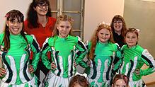 Die neue Garde mit (von links) Bianca Flum, Mary-Ann Cesare, Sophia Boll, Melina Probst, Nele Bächle, Ella Boll, Neliah Rohde und ...