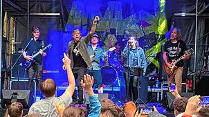 Die ehemalige Schülerband Mad Dox findet nach 30 Jahren für das Open Air wieder bei „Rock uf d‘Wies“ zusammen (von links): John Brown, ...