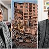 Links: Die Syrerin Yassmen Almalati, deren Eltern ihre Wohnung in der Türkei verloren haben und auf Straßen leben. Mitte: Ein beim ...