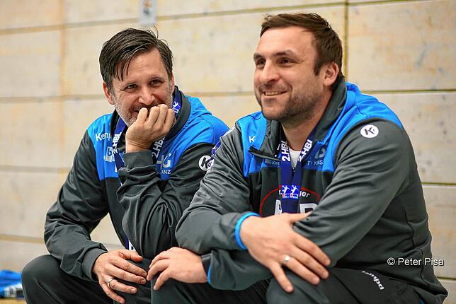 Andre Melchert und Trainer Daniel Eblen.