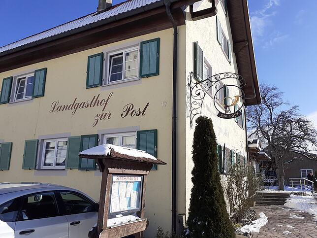 Auf dem Flyer wird der Landgasthof als Veranstaltungsort genannt.