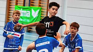 Der Lauchringen Jonathan Busch (13) und die Kadetten Schaffhausen stehen bei den U13-Junioren im Finale der Schweizer Meisterschaft.
