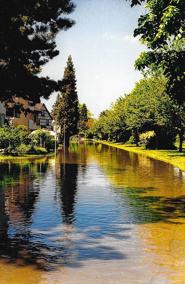Bild 12: Gedächtnis der Region: Bilder vom Hochwasser 1999 in Bodman-Ludwigshafen