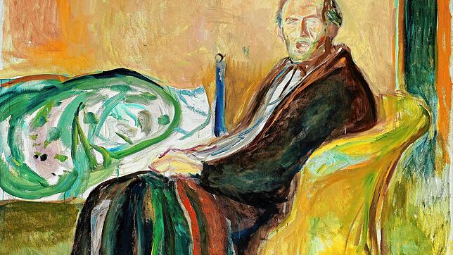 Von der spanischen Grippe gezeichnet: Edvard Munchs Selbstporträt aus dem Jahr 1919.