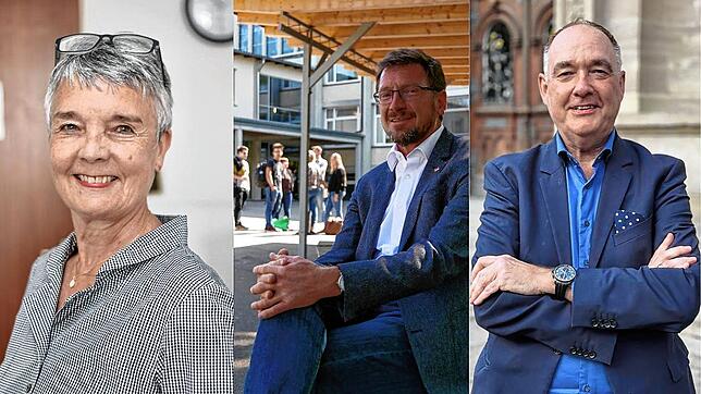 Sie alle gehen in den Ruhestand (von links) : Angela Murmann-Ise, Karl Knapp und Jürgen Kaz.