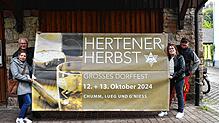 Feiern und genießen: Cornelia Heiberger, Wolfgang Geistert, Anita Basso und Dietmar Leipert (von links) freuen sich auf das zweitägige ...