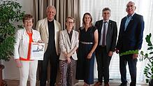 Im Einsatz für das Hospiz (v.l.): Christa Bader, Dietmar Wieland, Petra Kaiser, Ann-Katrin Schreiner vom Vorstand des Fördervereins ...
