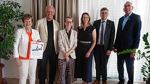 Im Einsatz für das Hospiz (v.l.): Christa Bader, Dietmar Wieland, Petra Kaiser, Ann-Katrin Schreiner vom Vorstand des Fördervereins ...