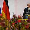 Frank-Walter Steinmeier bei seiner Rede der zentralen Gedenkveranstaltung für die Verstorbenen der Corona-Pandemie.