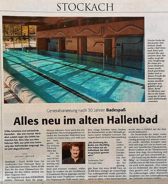 Schon 2003 wurde das Hallenbad umfassend saniert. Der SÜDKURIER berichtete darüber.
