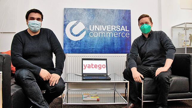 Albert Kampf (links) und Christoph Bresinski sind die Geschäftsführer der Firma Universal Commerce die Teil der Unternehmensgruppe um ...