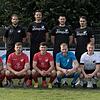 Die Trainer und Neuzugänge beim FC Pfaffenweiler: (stehend von links) Marc Simone (Torwarttrainer), Björn Schlageter (Trainer), Stefan ...