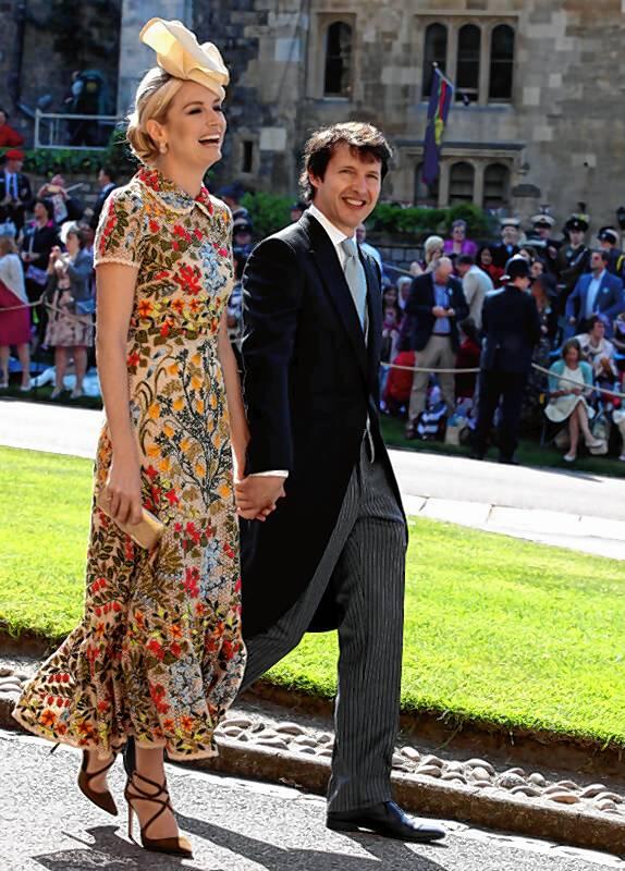 James Blunt and Sofia Wellesley kommen zur St. Georgs Kapelle.