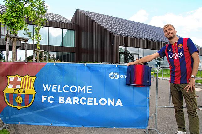 „Welcome FC Barcelona“: Diesem Motto schließt sich auch Benjamin Friedrich an.