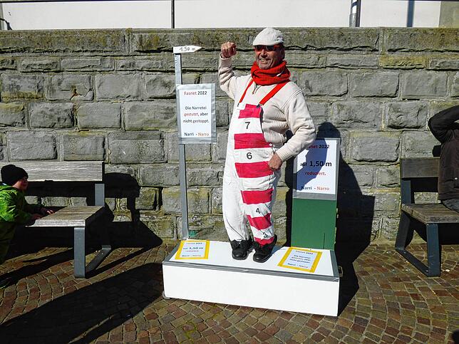 Die Fasnet ist wegen Corona geschrumpft und mit ihr der &bdquo;Bitze&ldquo;: Gerade mal 1,50 Meter misst Dietmar Bitzenhofer noch. Zu ...
