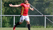 Der Marbacher Marco Effinger jubelt über seinen Treffer zum 3:0. Effinger trug gegen den FV Tennenbronn mit einem Doppelpack zum klaren ...