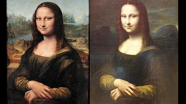 Links die originale Mona Lisa von Leonardo da Vinci, rechts die nun aufgetauchte „Baden-Variante“