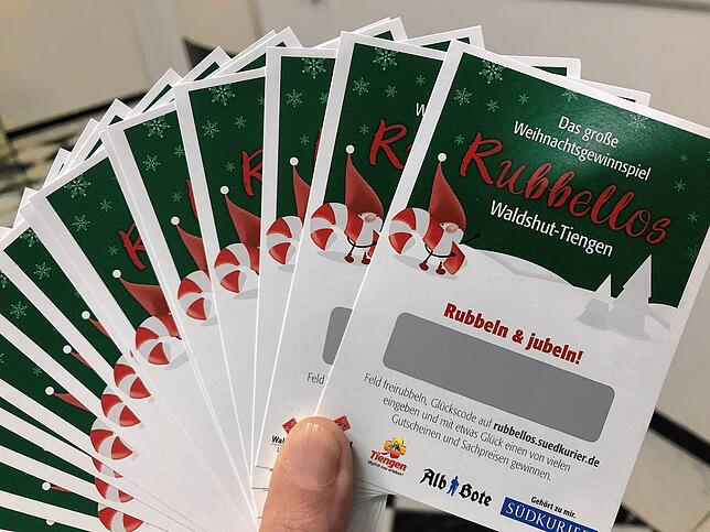 Die Rubbellose fürs Weihnachtsgewinnspiel sind ab Freitag, 19. November, erhältlich.