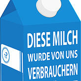 Das Design der Verpackung für die Wunschmilch sieht bewusst so schlicht aus, weil keinerlei Geld in Marketing und Werbung gesteckt wird.