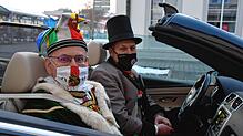 Narrenrichter Jürgen Koterzyna (links) und Zimmerer Michael Bohl.
