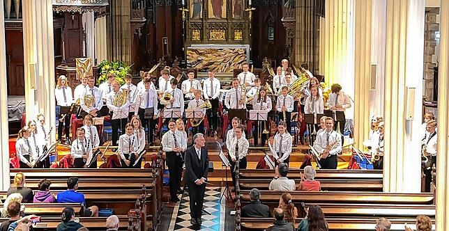 Das JBO in der St. John‘s Church in Edinburgh, wo das Orchester das zweite der geplanten Konzerte gespielt hatte.